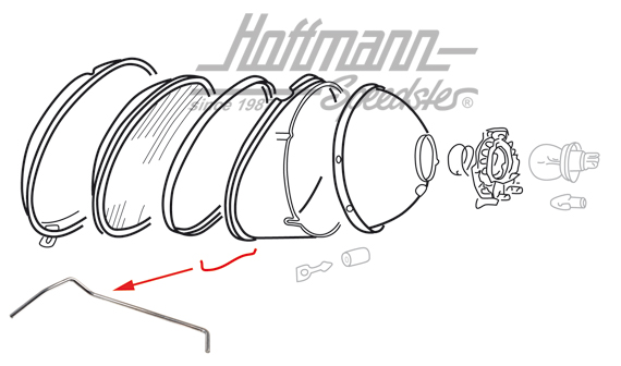 Crampon, entourage de phare, -7.67 | 111 941 125 B | 020-4453-03