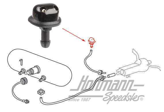 Gicleur de lave-glace, 8.60- | 111 955 993 A | 020-5188