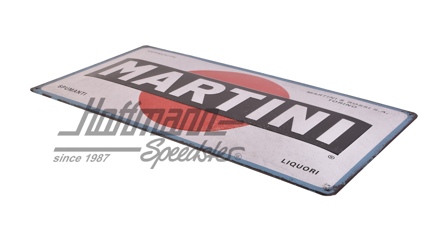 Plaque en tôle, Martini Logo White                                                                  