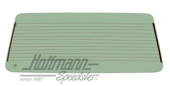 Lunette arrière, chauffable, Bus T3, verte | 253 845 501 B | 380-0360