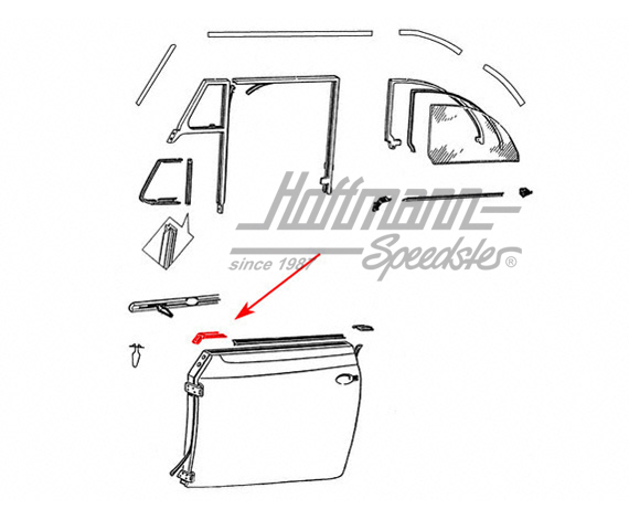 Joint bout à bout, porte, avant, gauche/droite, 10.52-7.64 | 151 837 493 | 020-5067