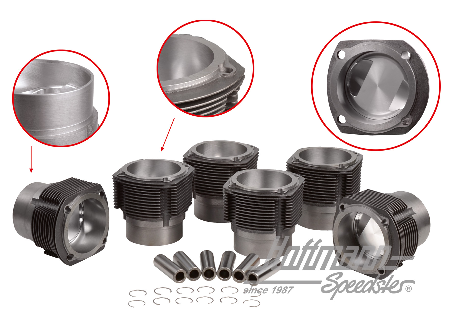 Kit cylindrée, Porsche 911S, 2.7, 90mm, JE (H) | 008 911 90S JE | 530-0032