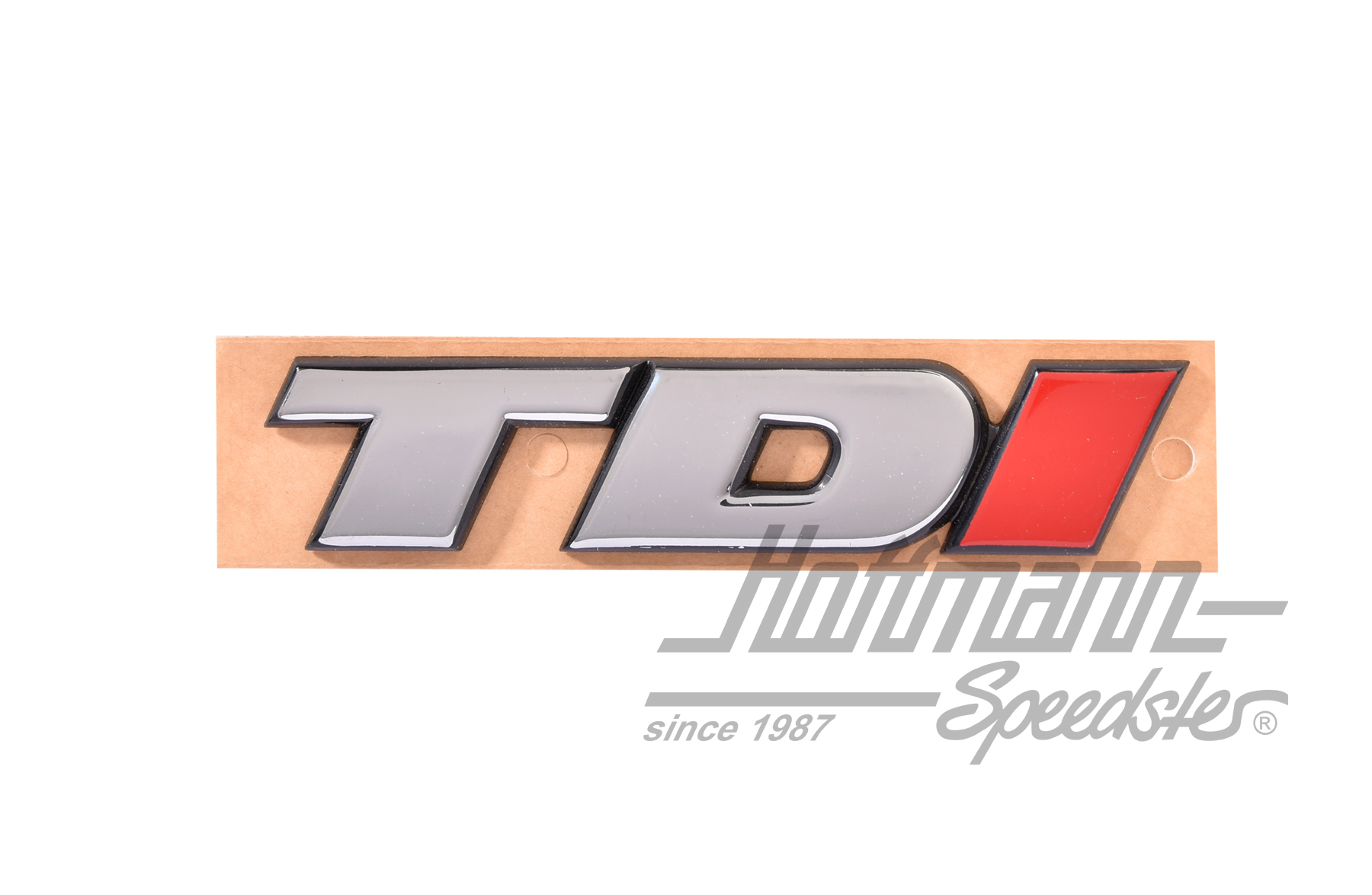 Sigle, arrière, TDI, chromé/rouge | 7D0 853 675 C | 408-6573-20