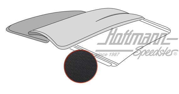 Housse de toit pliant, 56-67, PVC, noire | --- --- --- | 055-7184-11