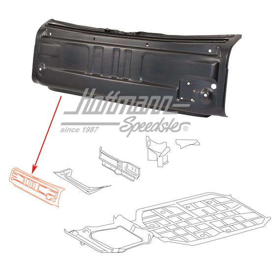 Cloison transversale, avant, 74-89, sans système de climatisation | 911 501 099 04 | 590-0190-12