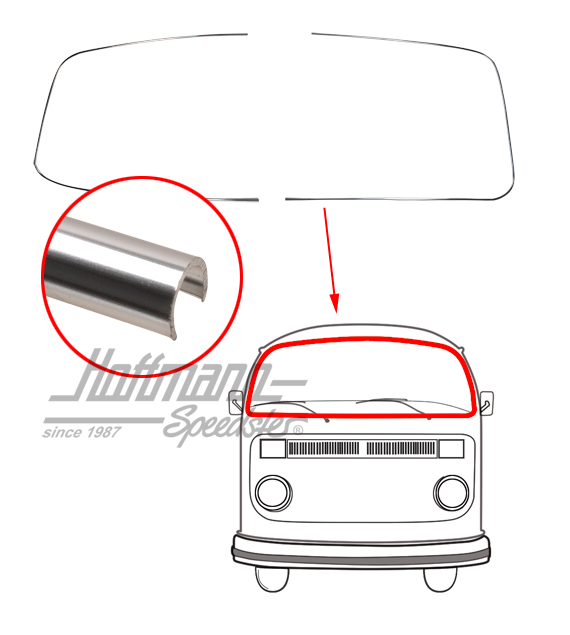 Cadre décoratif, aluminium, pare-brise, T2, 67-79 | 241 853 305 | 097-1280-05