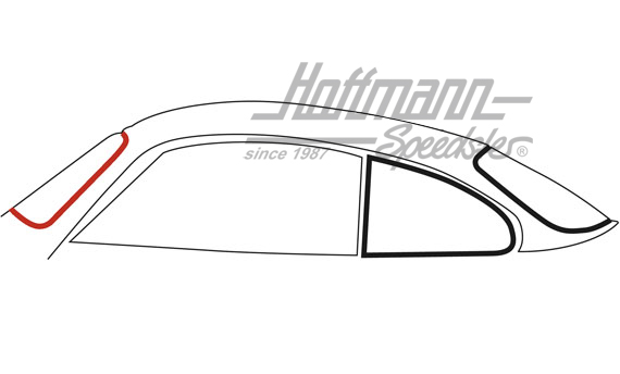 Joint de pare-brise avec rainure, 1.66-7.74 | 143 845 121 C | 060-0203