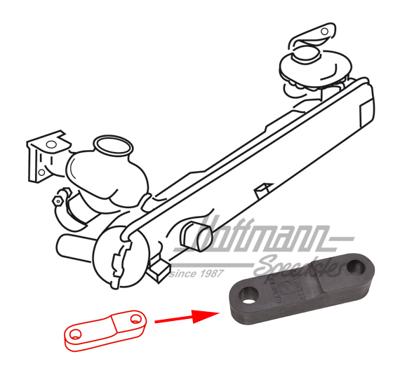 Butée caoutchouc, échappement, Bus T1, -8.63 | 211 251 245 | 087-1228