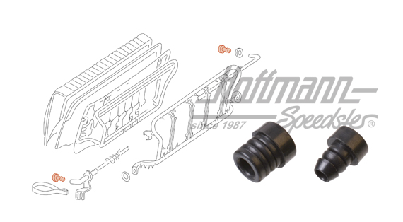 Bouchon, arrêt de banquette arrière, 8.67-, paire | 111 885 661/111 885 662 | 055-5003-08