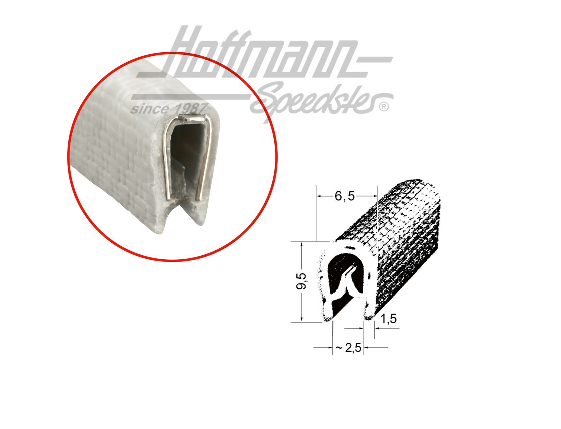 Profil de protection de bords, petit, blanc | --- --- --- | 020-5246-10