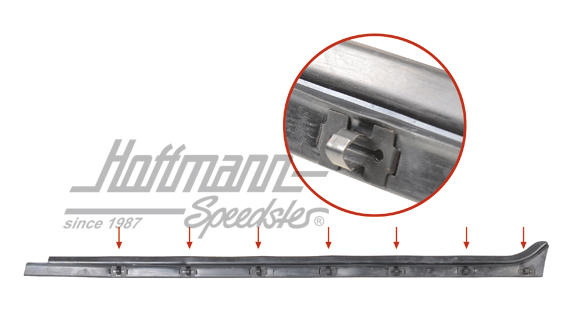 Lèche-vitre, intérieure, 8.64-7.68, droite                                                          