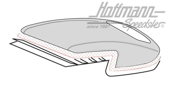 Matelassure de capote, Karmann Ghia, 8.59-11.68 |  | 060-4026