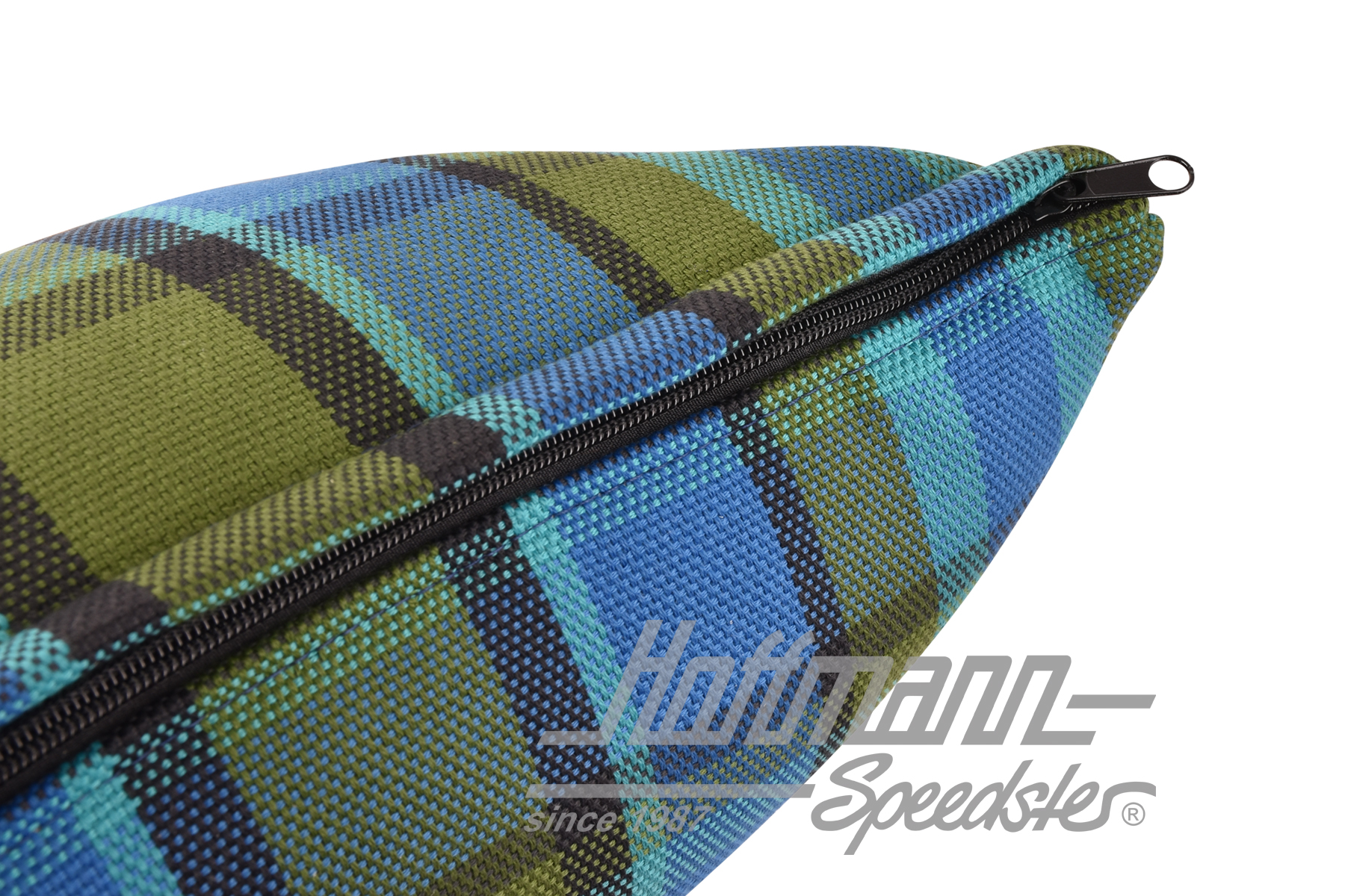 Coussin, Westfalia, bleu/vert, 39x39cm                                                              