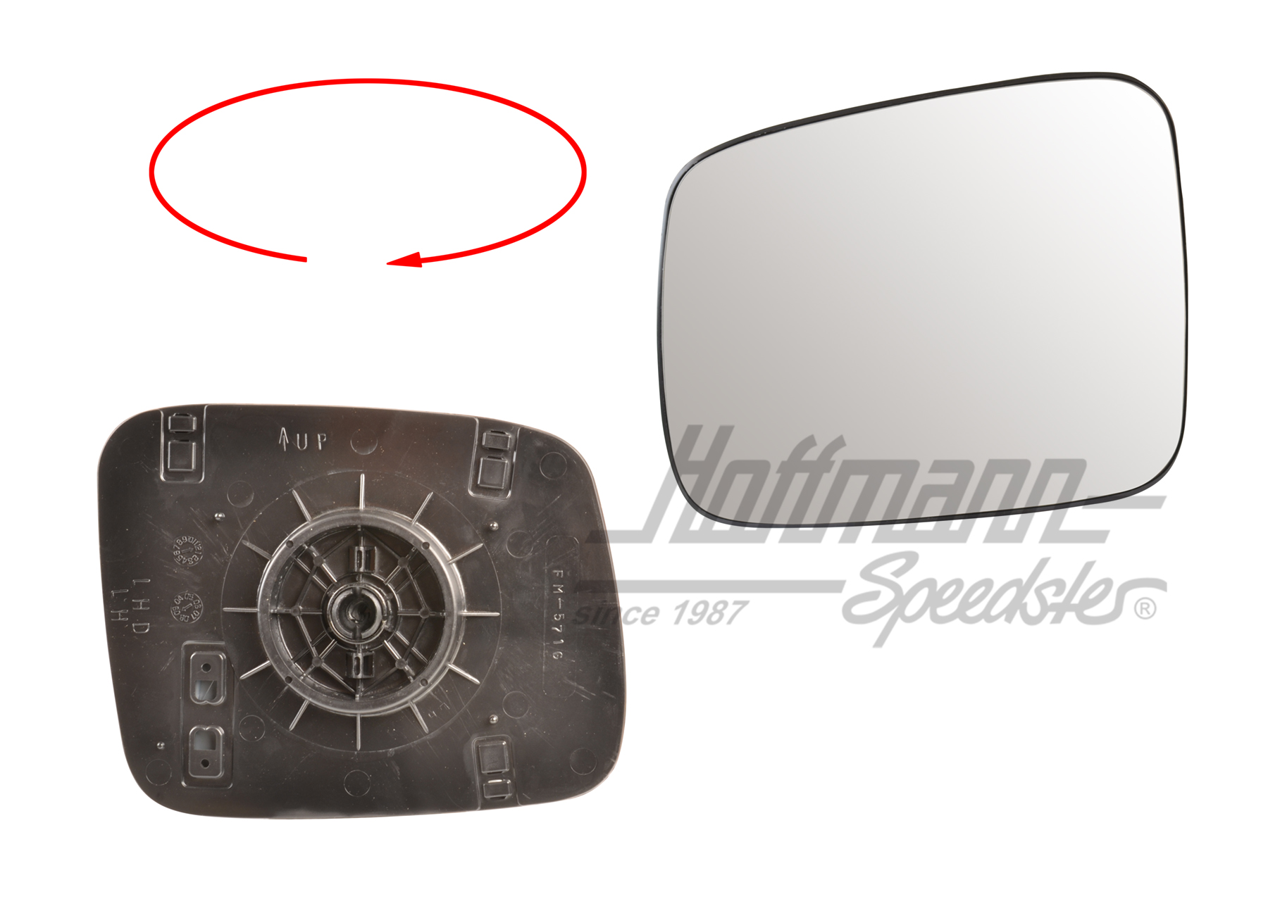 Verre de miroir, plan, gauche | 701 857 521 J | 408-6710-01