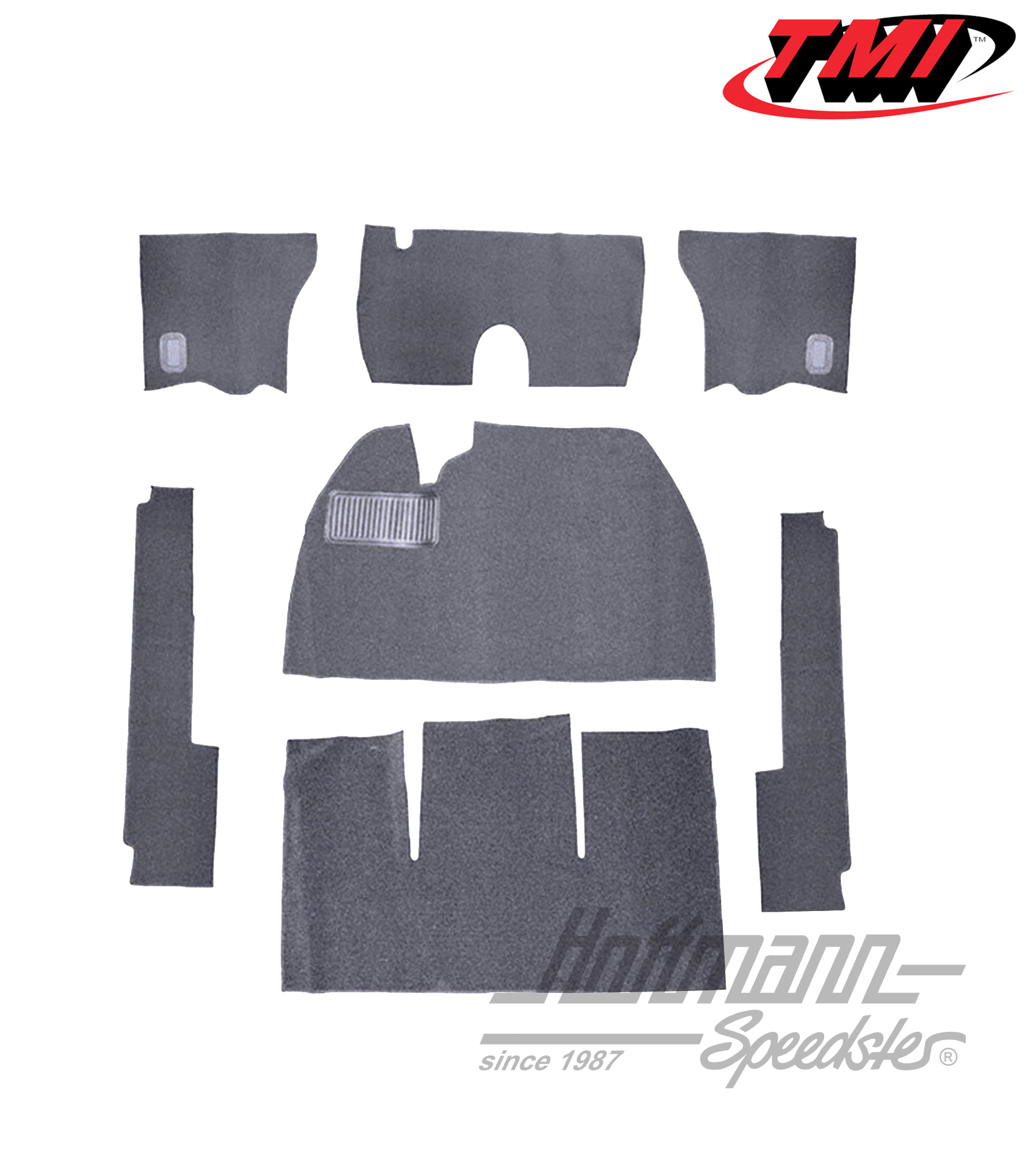 Kit moquettes, Berline, gris, 8.53-7.57 | 34-F1115-407 | 020-5319