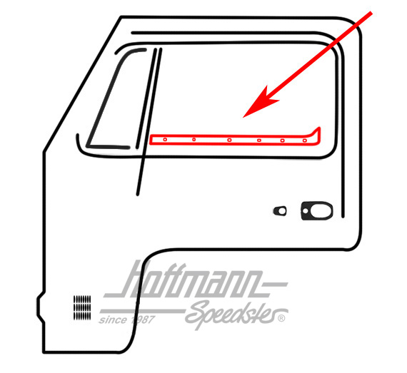 Lèche vitre intérieur, Bus T2, 8,67-, gauche                                                        