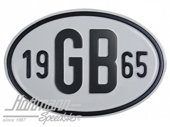 Plaque de nationalité "GB", alu, avec année "1965" |  | 020-2404-65