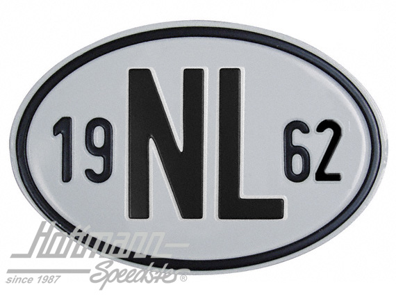 Plaque de nationalité "NL", alu, avec année "1962" |  | 020-2391-62