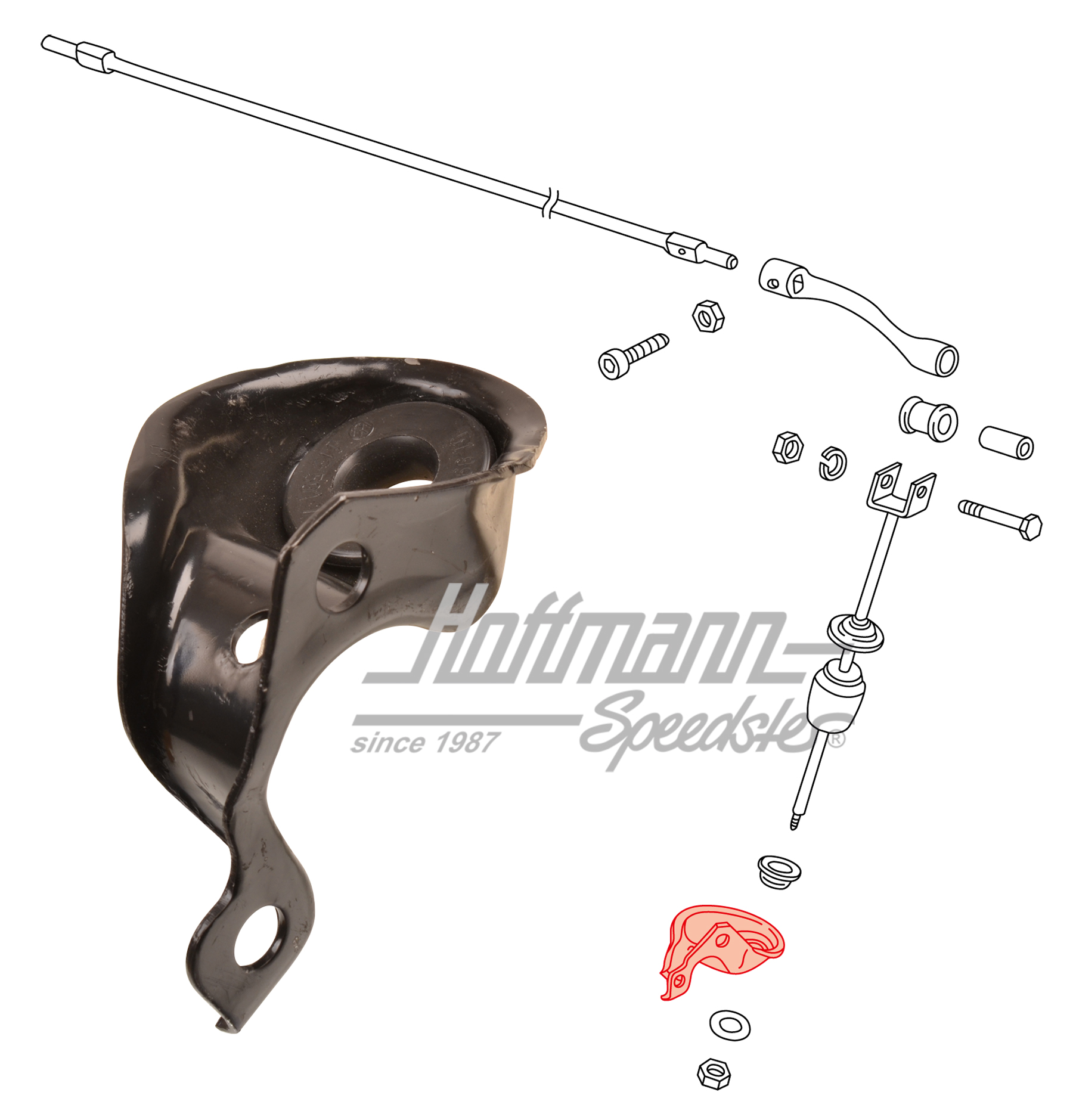 Guidage, jambe de force, en bas, gauche                                                             