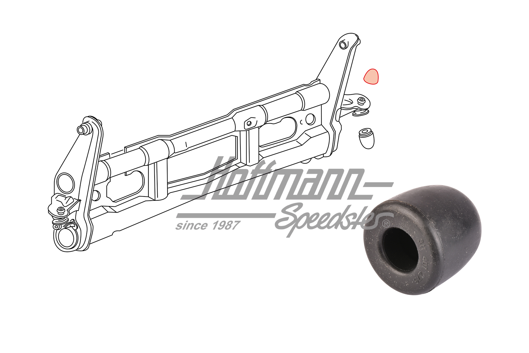 Butée en caoutchouc, bras-support, Type 3, en haut | 311 401 275 | 069-4310-16