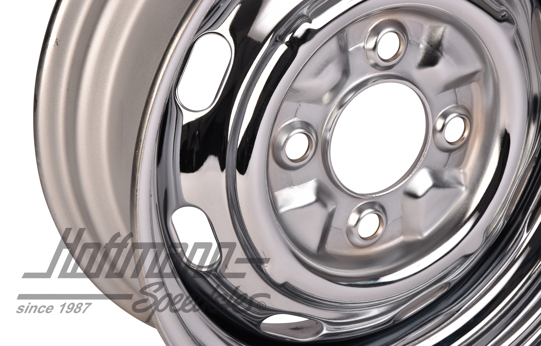 Jante à base creuse, chromée, 5.5x15, déport 25                                                     