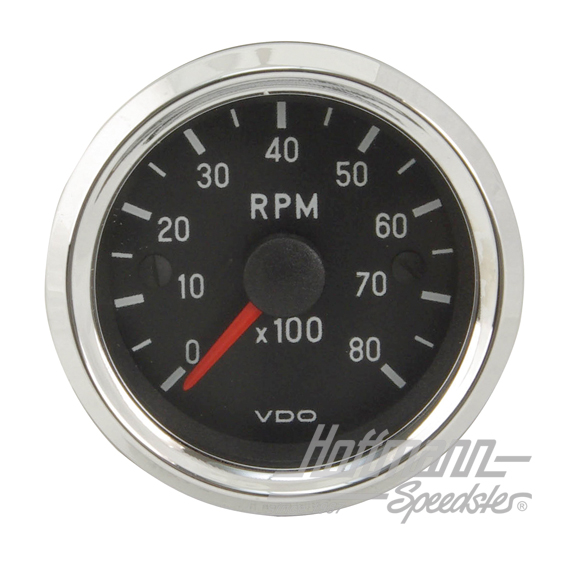 Compte-tours "COCKPIT INTERNATIONAL", 52 mm, chromé | 333 035 018 G | 021-0450