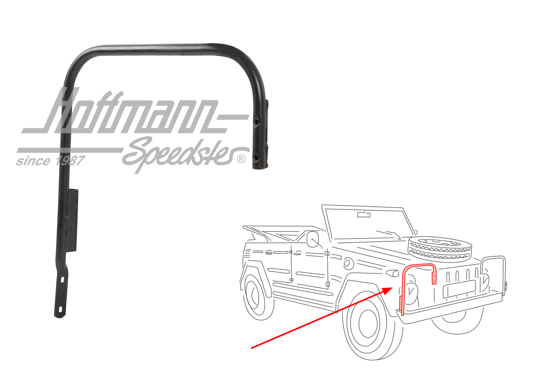Déflecteur de branches, avant, Type 181, droite, NOS | 181 707 216 | 080-1200-02