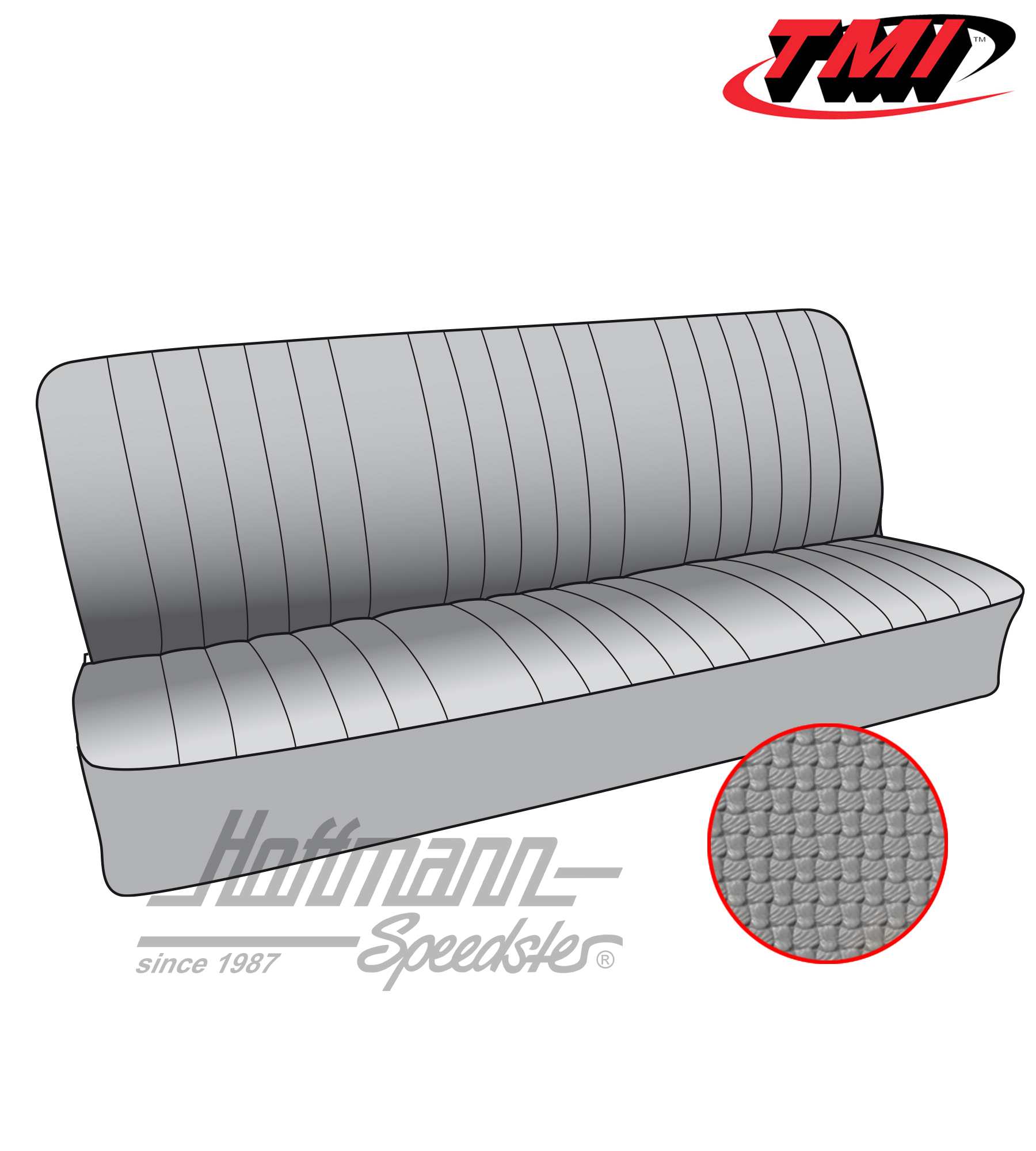 Housses de sièges, banquette AR, 50-67, grises | 43-2121-06 | 098-0670-35