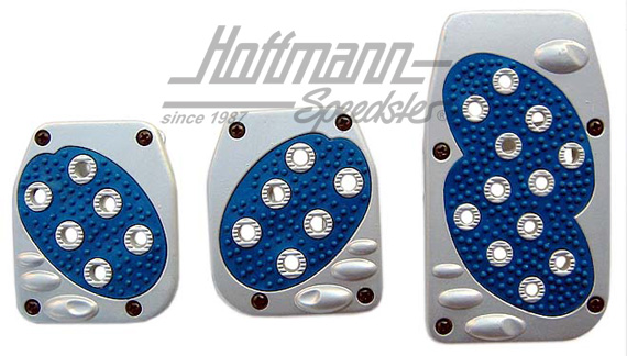 Kit patins de pédale, aluminium, caoutchaouc bleu | TU 999 017 | 201-6549