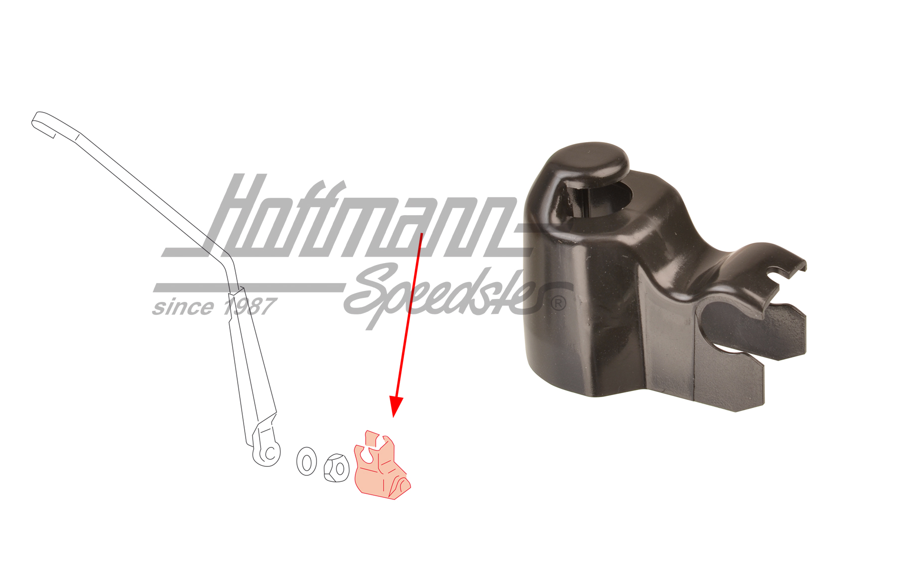 Capuchon, bras d'essuie-glace, arrière, Bus T4                                                      