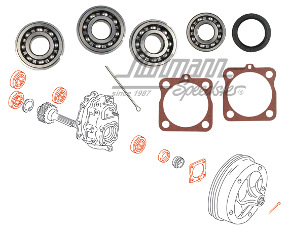Kit roulement de roue, arrière, complet, Bus T1, -7.63 | 211 501 285 Satz | 089-3080-10