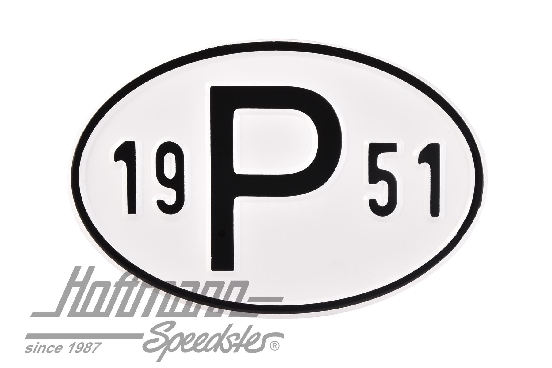 Plaque de nationalité "P", alu, avec année "1951" |  | 020-2405-51