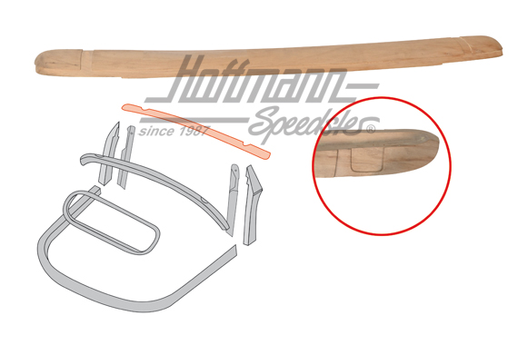 Arceau sur pare-brise (bois massif), 8.57-8.64 | 151 871 189 D | 020-4599-15