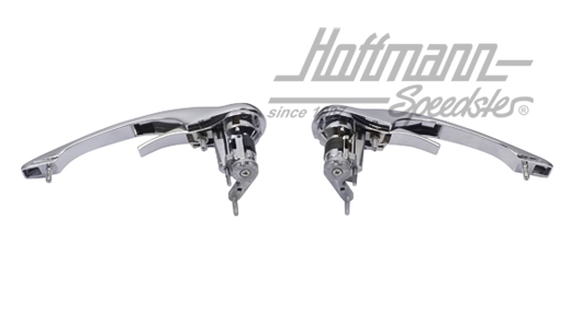 Poignées de porte, serrures identiques, 911, 69-76, chromées                                        