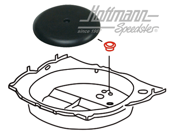 Chapeau de fermeture, bac roue de secours, Ø40mm | 311 867 235 01C | 020-5297-06