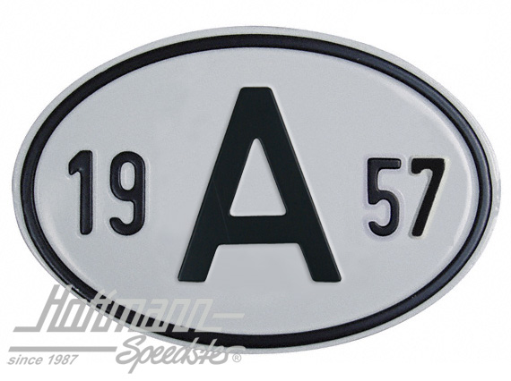 Plaque de nationalité "A", alu, avec année "1957" |  | 020-2398-57
