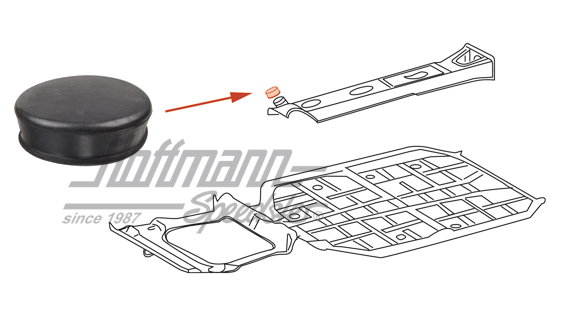 Capuchon en caoutchouc, tunnel médian, avant, 911/912 | 902 572 571 20 | 515-0870
