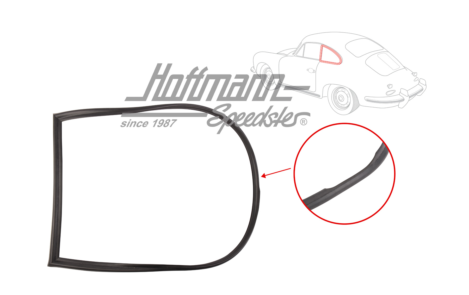 Joint, cadre de déflecteur, 356 Coupé, gauche | 644 543 903 00 | 510-6395-11