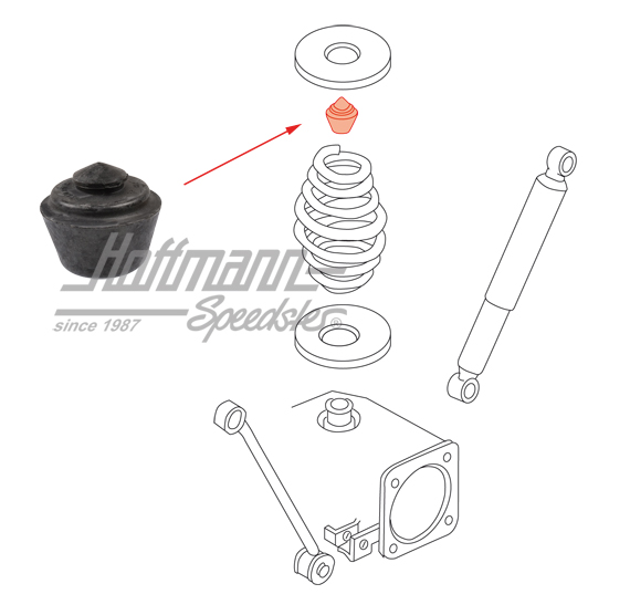 Butée en caoutchouc, arrière, gauche/droite | 251 501 191 A | 330-3580-10