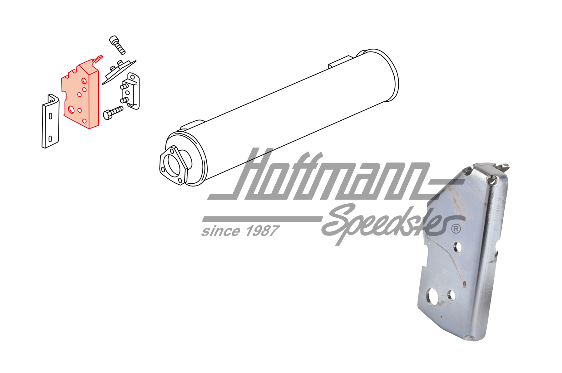 Cadre support, échappement, 1.6-1.7, Diesel, gauche | 033 251 353 | 320-3423-21