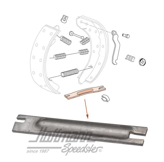 Barre de pression, Bus T2, arrière, gauche | 211 609 631 D | 090-3196-01