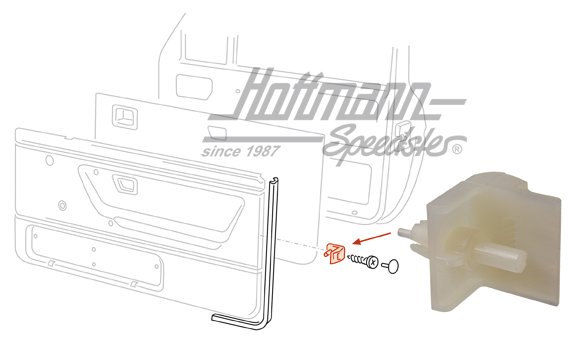 Clip, panneau de porte, lateral, Golf 2 | 321 867 299 B | 208-1150