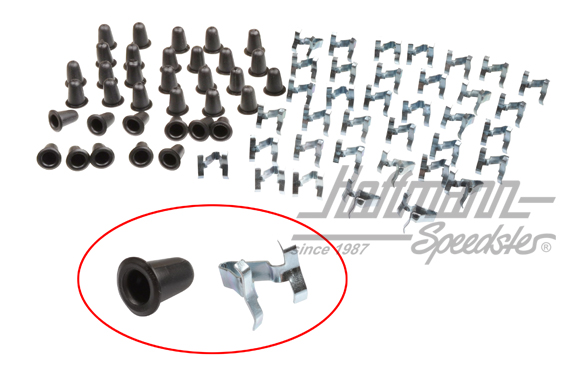 Clips pour baguettes, clips/douilles, -7.66 | 113 853 585 B + 113 857 219 A | 020-2077