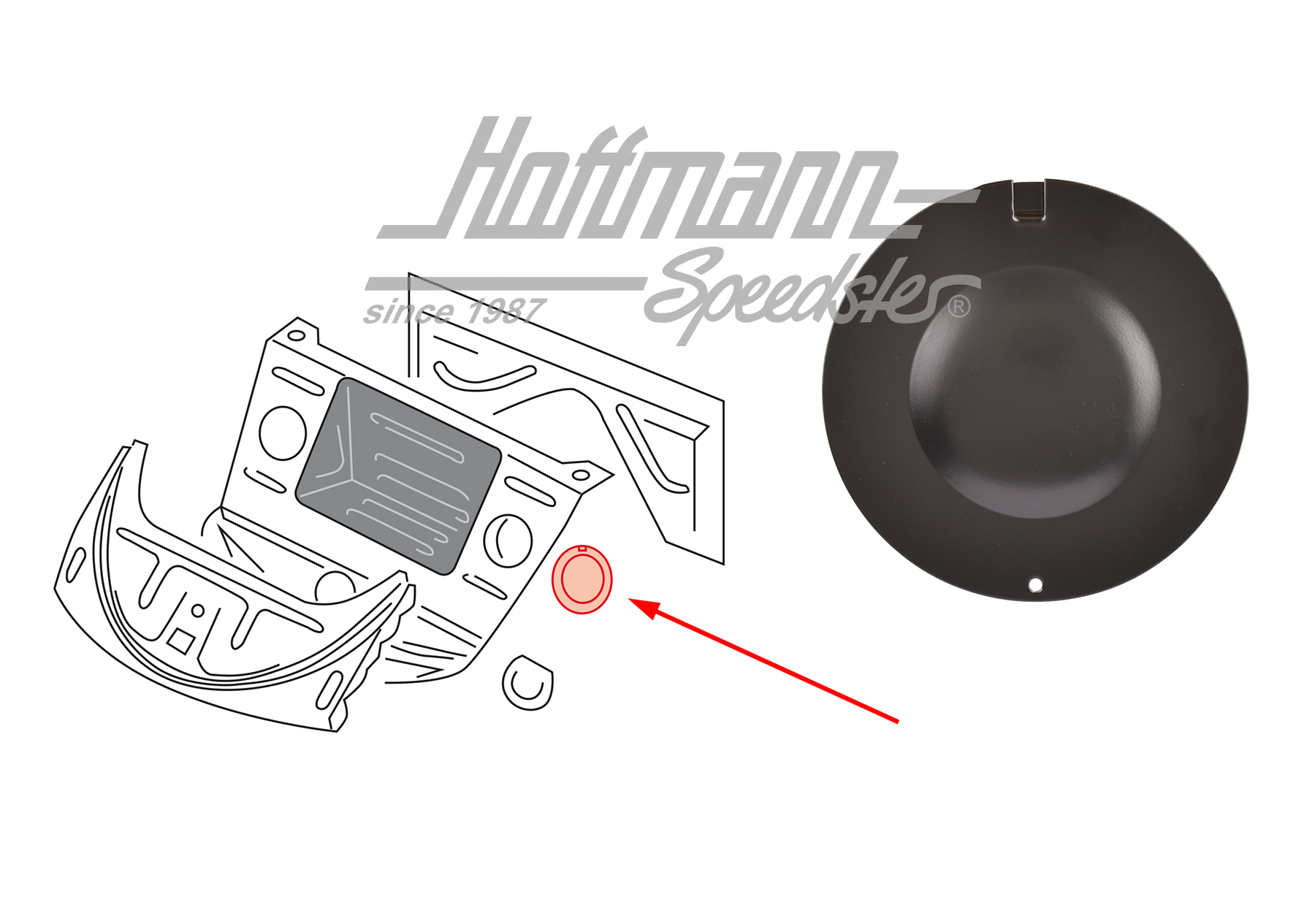 Couvercle, panneau intérieur, rond, -7.60 | 111 805 585 | 050-2134-04