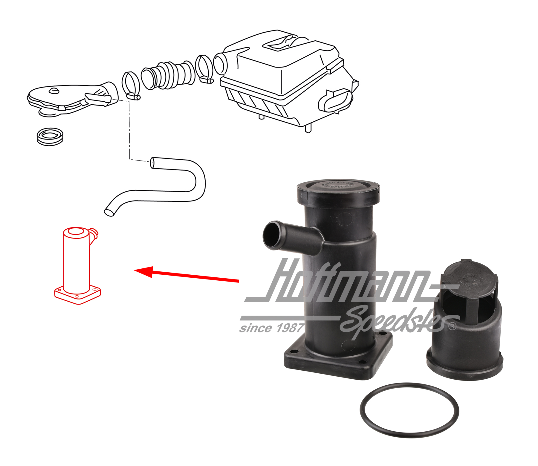 Ventilation de carter-moteur, 1.9-2.1 WBX | 025 115 451 | 307-3060