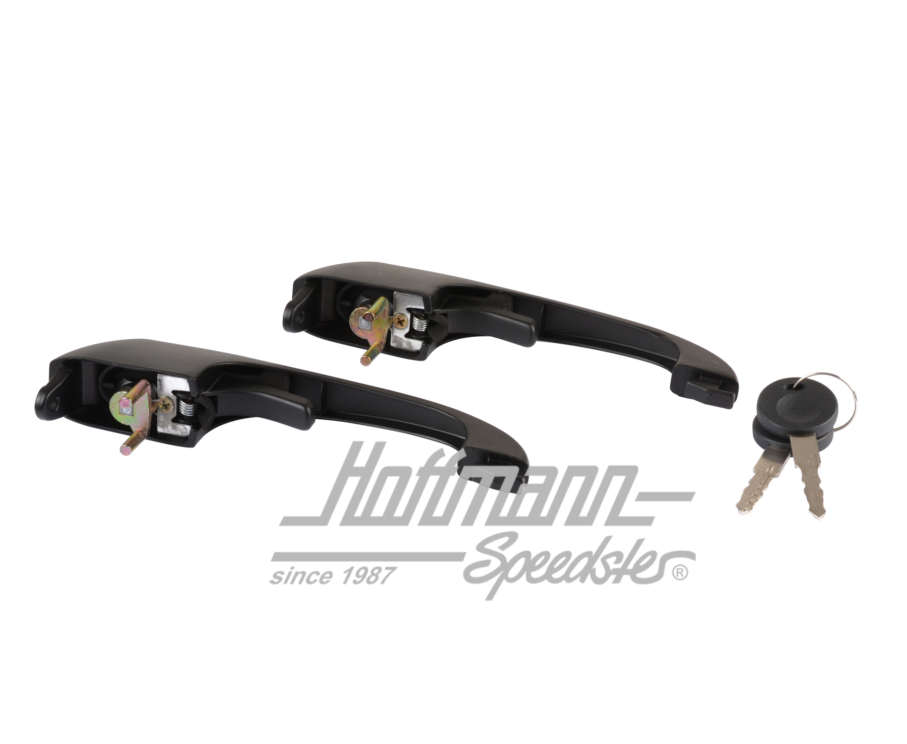 Poignées de porte, Bus T3, verrouillables, noires                                                   