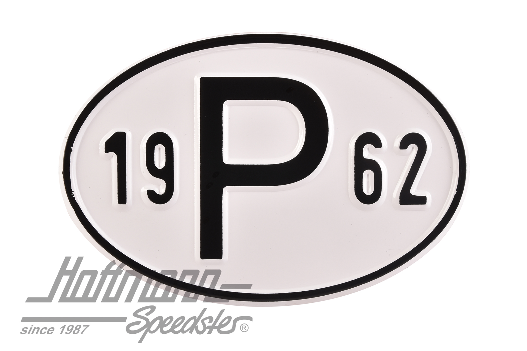 Plaque de nationalité "P", alu, avec année "1962" |  | 020-2405-62