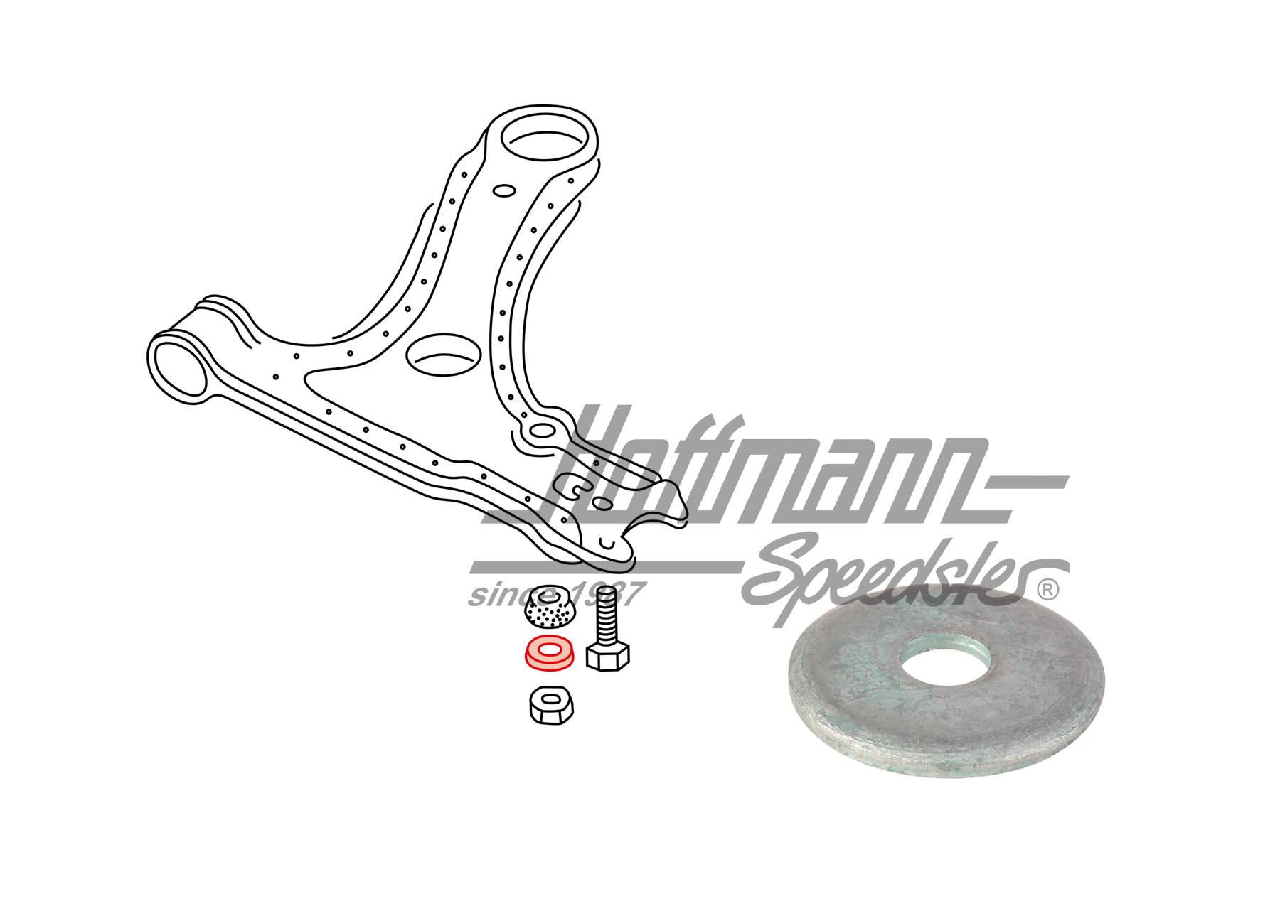 Rondelle à tulipe, tige d'accouplement/bras triangualaire | 191 411 331 | 204-0428-03