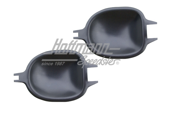 Coquilles de poignées de portes, alu, noires, 8.71- | 20058 | 020-2042