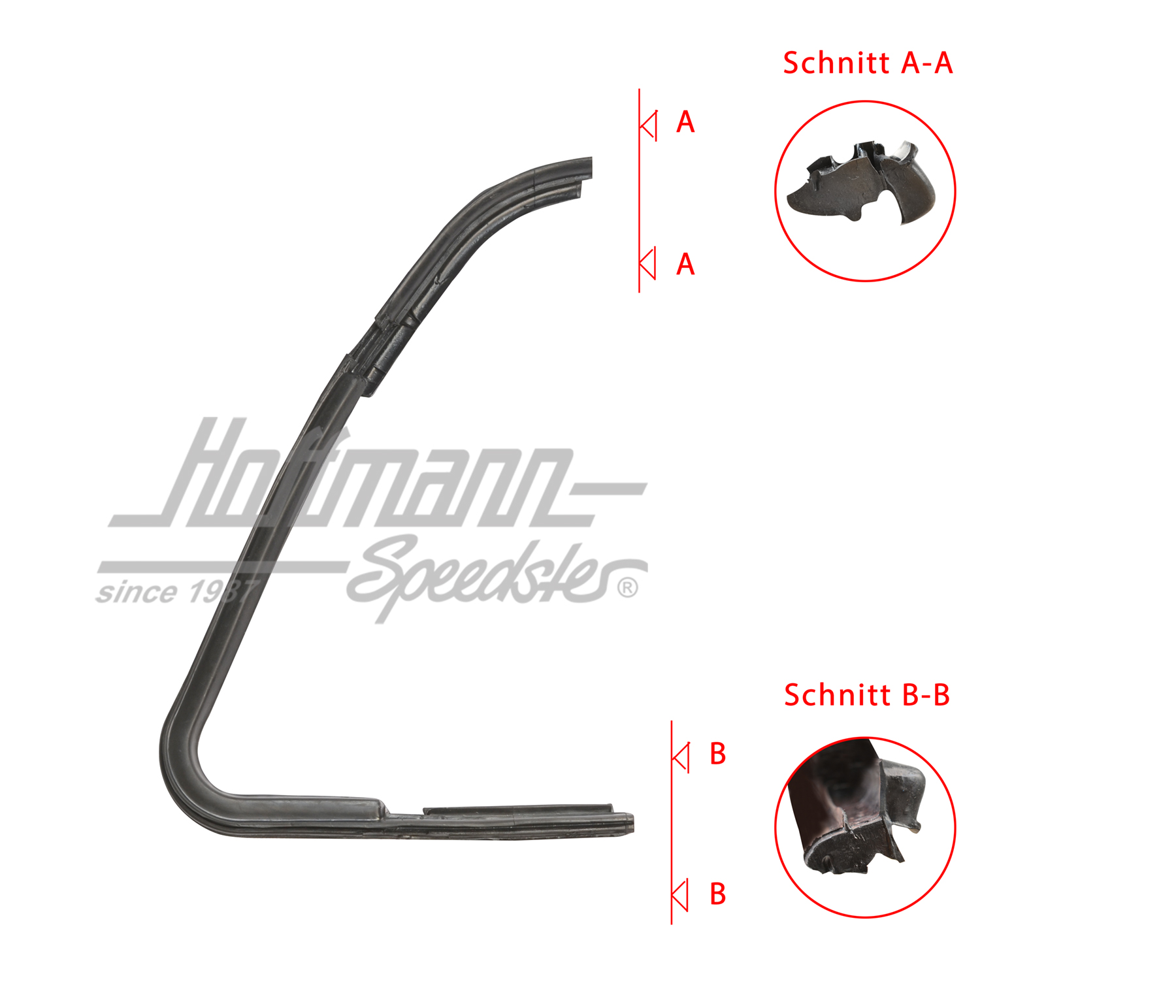 Joint, déflecteur, Type 3, 4.61-7.73, gauche | 311 837 625 C | 069-8058-11